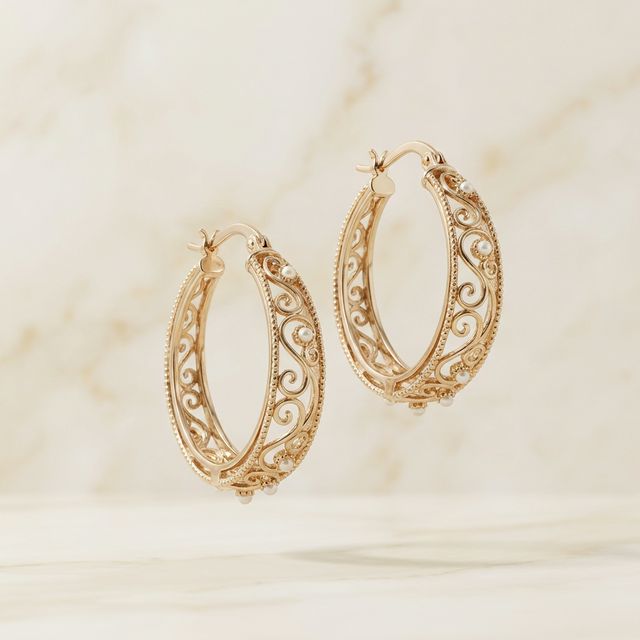 Champagne Gold Hoops